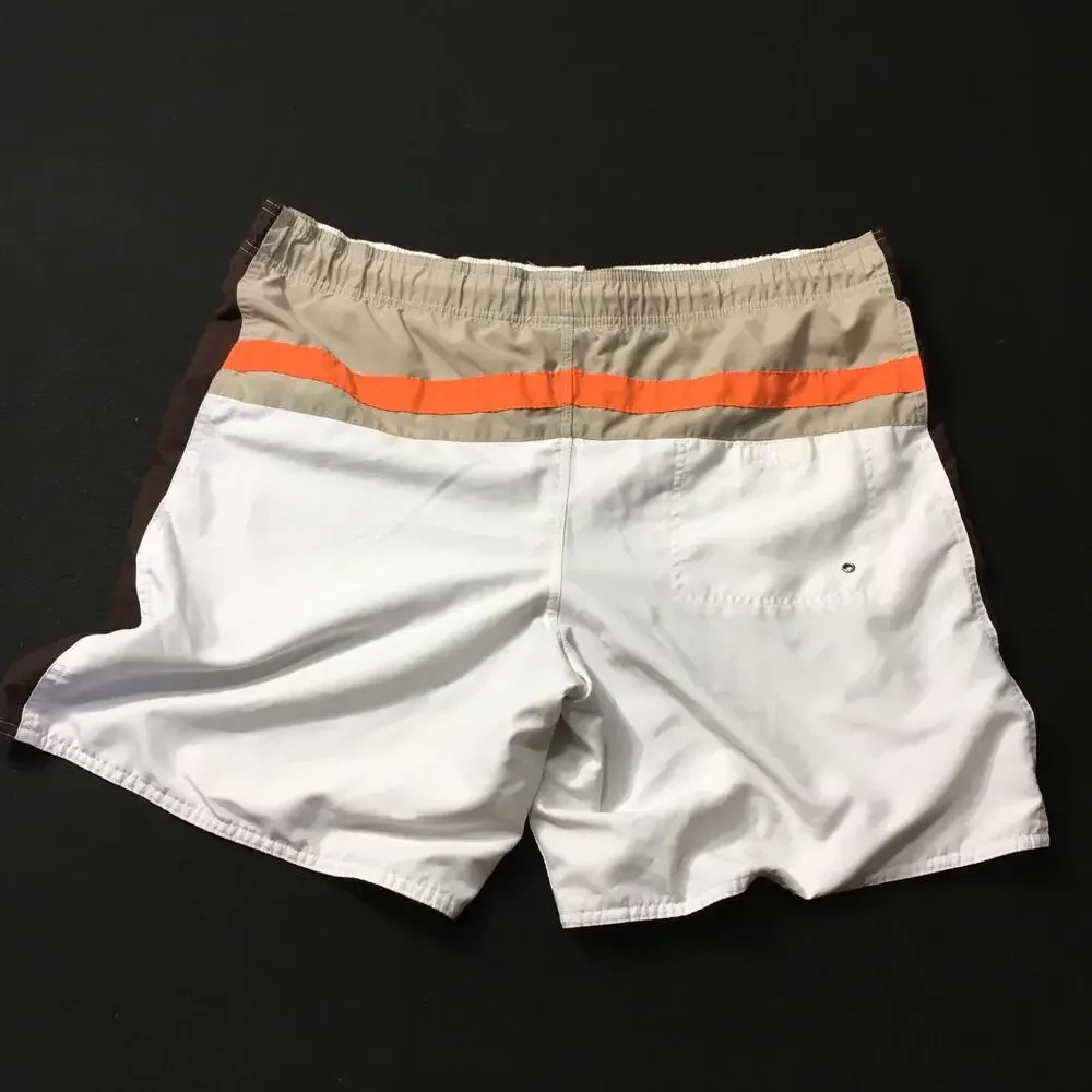 Breakwater Swim Trunks Shorts Mens tri  Pattern Mesh Lining Vintage large - Picture 7 of 7